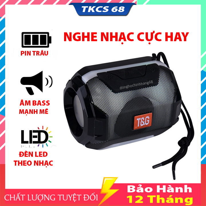 Loa bluetooth không dây mini A005 đèn led theo nhạc âm bass mạnh hỗ trợ lắp thẻ nhớ
