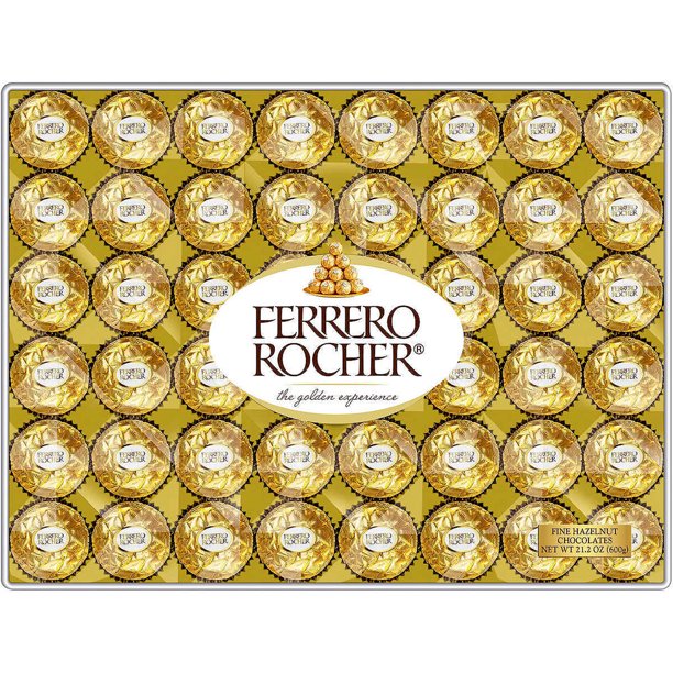 Socola Ferrero Rocher Fine Hazelnut Chocolate của Canada hộp 48 viên trọng lượng 600gr