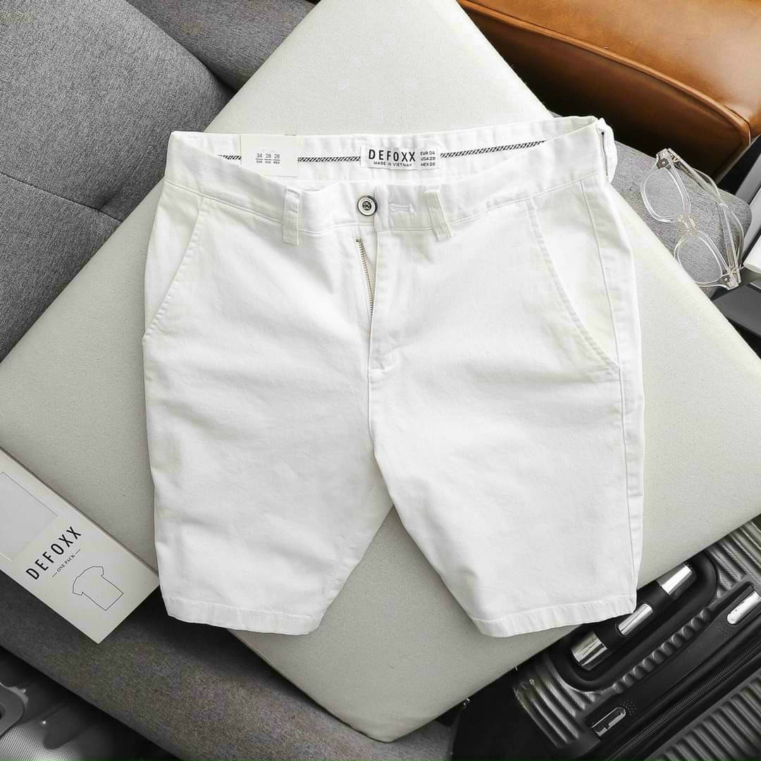Quần short jean nam trắng đen cao cấp không rách thời trang trẻ trung lịch sự hàng shop