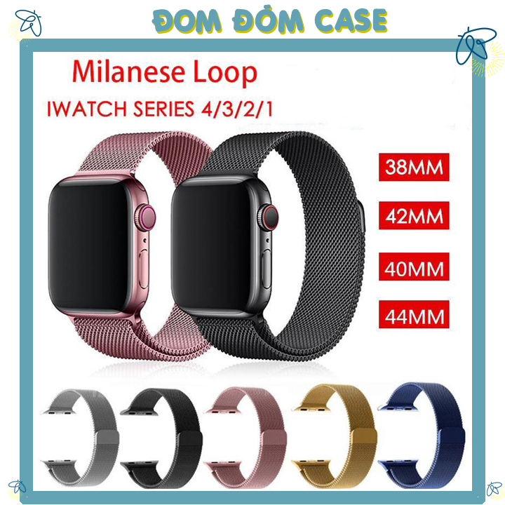 Dây Thép Milanese Loop cho Apple Watch 38mm/40mm 42mm/44mm tương thích Gen 1 Gen 2 Siri 2 3 4 5