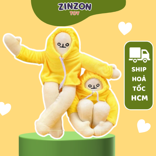 Gấu bông người chuối trầm cảm nhồi bông dễ thương