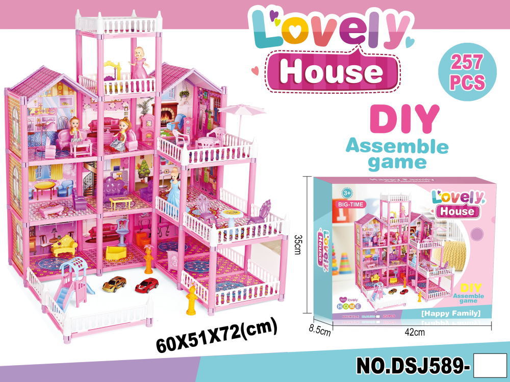 Đồ chơi Mô hình lắp ráp Nhà Búp Bê Lovely House gồm 257 chi tiết