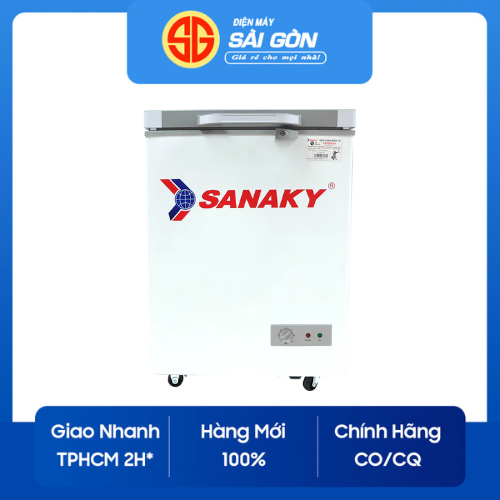 Tủ đông kính cường lực sanaky vh-1599hykd dung tích 100 lít