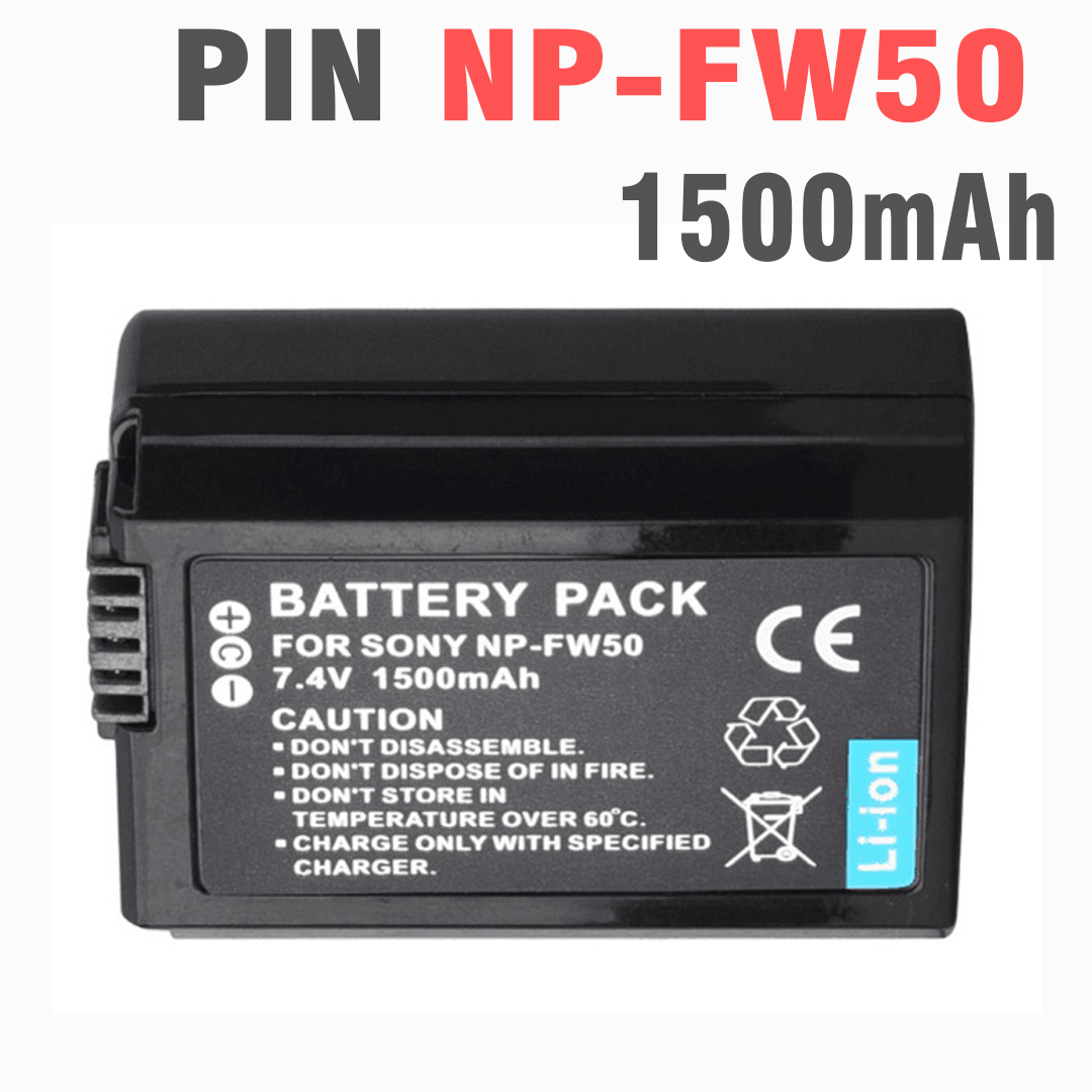 Pin máy ảnh Sony NP-FW50 ( NP FW50 ) dành cho máy ảnh sony serie NEX 5T, 5R, 6, A7, A7R, A7s, A5000, A6000