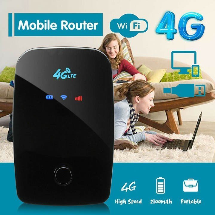 (CHÍNH HÃNG SALE 50%) Bộ phát sóng wifi 4G từ sim- Cục phát wifi mini cầm tay -Phát wifi 4G LTE MF925 tốc độ cực cao 150 Mbps -TẶNG SIM 4G DATA KHỦNG