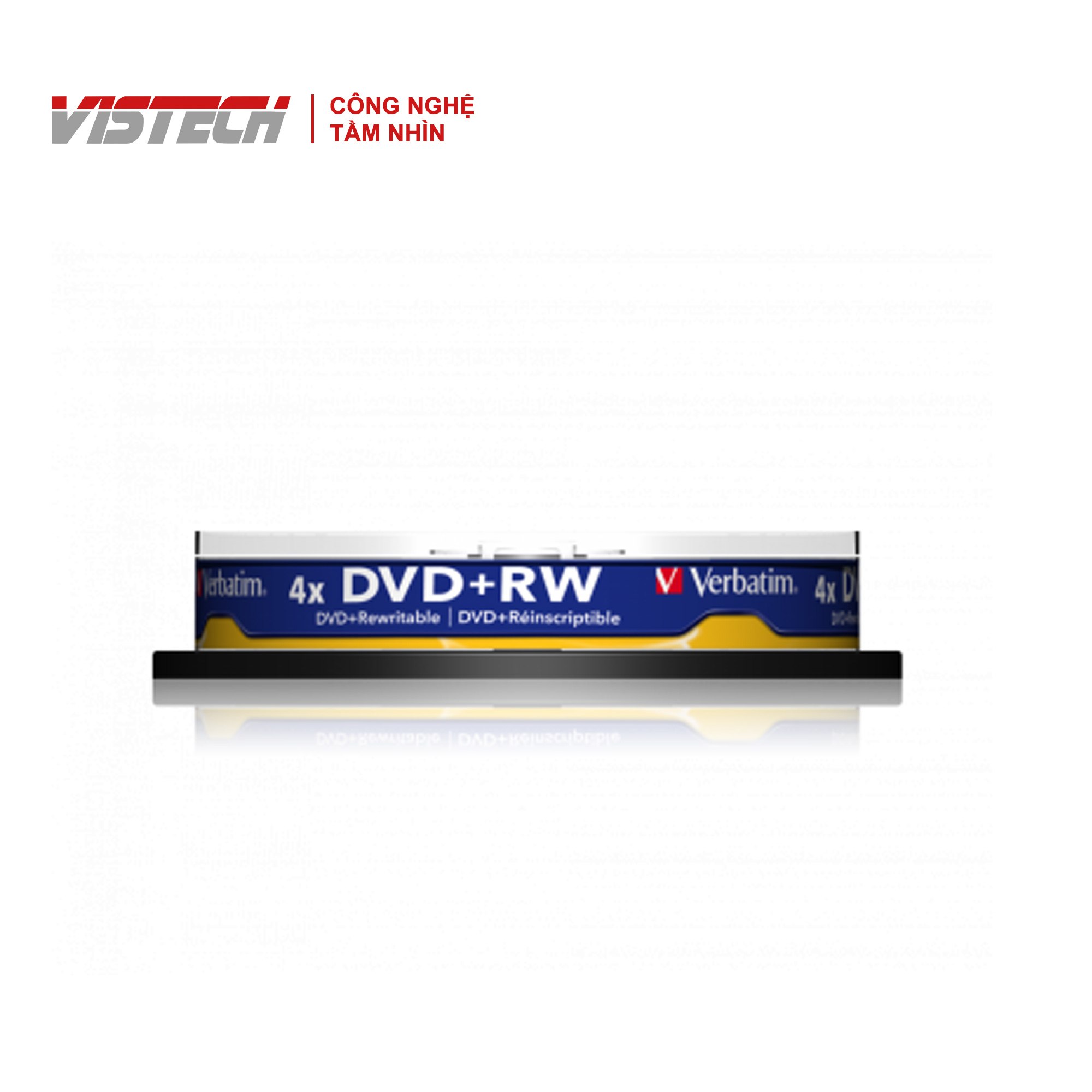Đĩa Verbatim DVD+RW 4.7GB 4X 10pk Spindle