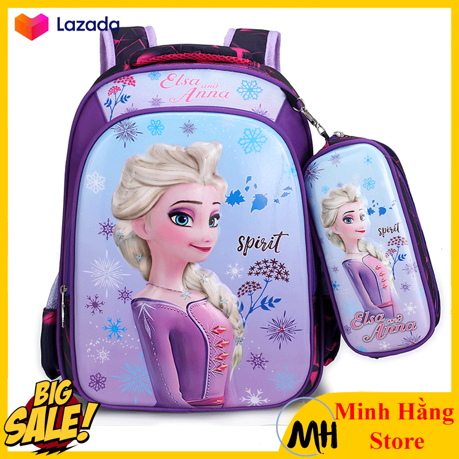 Balo đi học cho bé gái cấp 1 tiểu học, cặp sách học sinh chống gù lưng, chống thấm nước cho bé từ lớp 1 đến lớp 4 CỰC XỊN