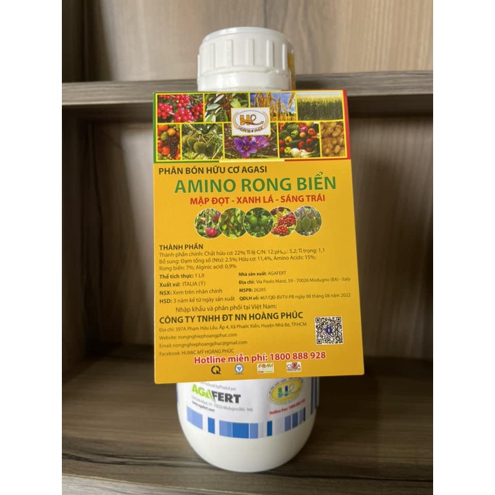 Phân bón lá amino rong biển nhập khẩu ý-1 lít