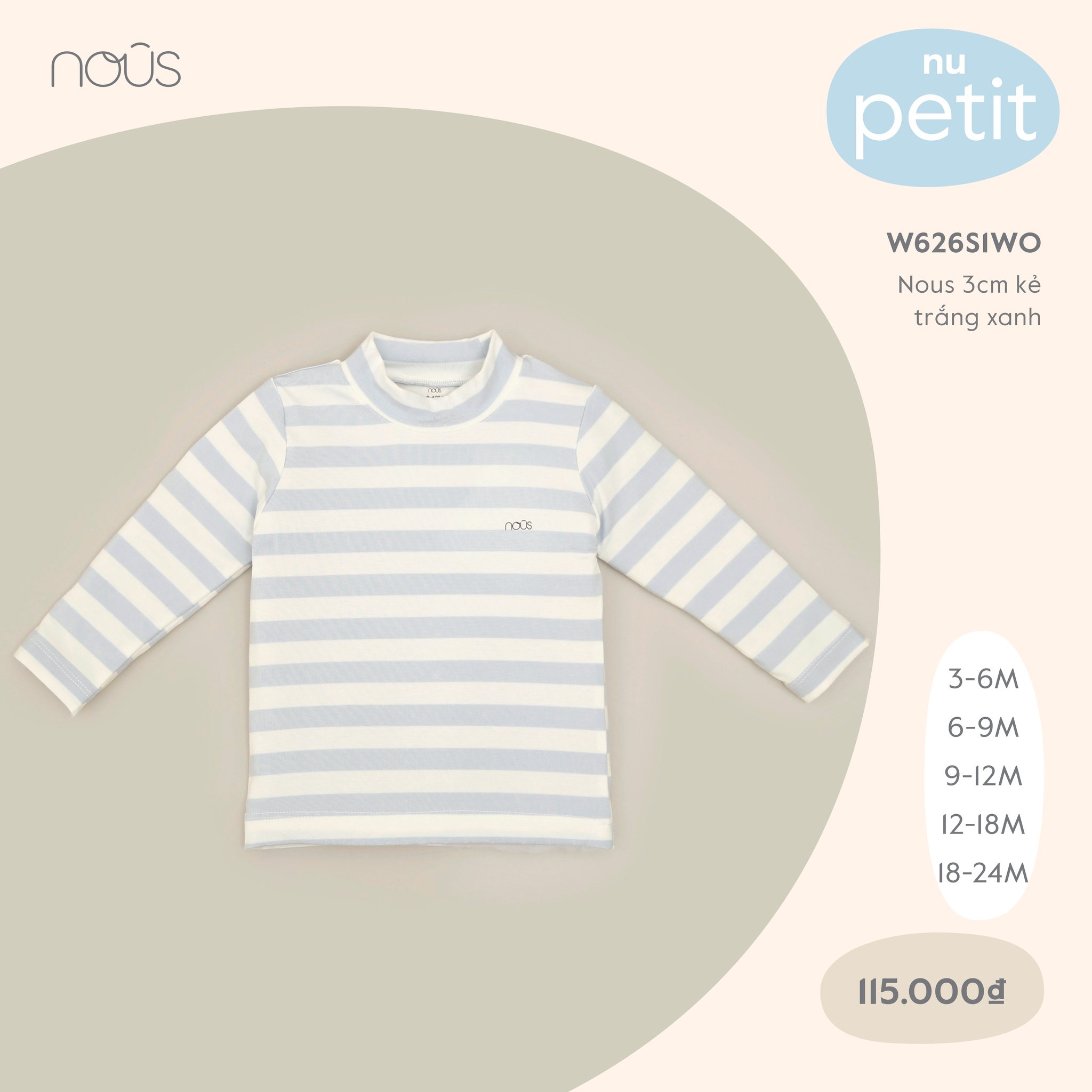 [HCM]Áo cổ lọ 3cm - Nous petit - Quần áo trẻ em