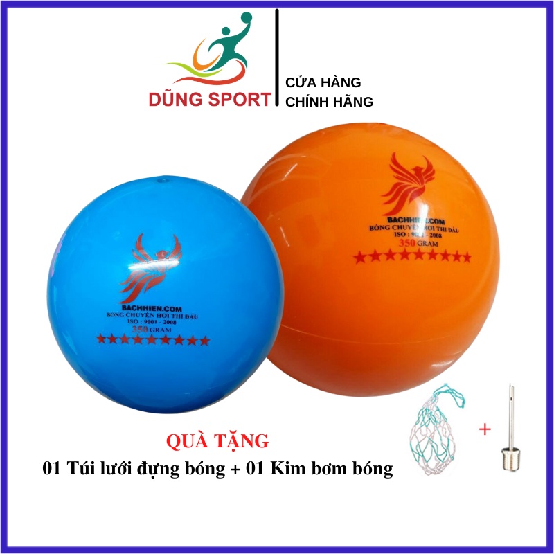 Bóng chuyền hơi 350g, 300g, 250g, 200g,150g chính hãng màu Xanh, Cam - Tiêu Chuẩn Thi Đấu - Chất liệu cao su cao cấp
