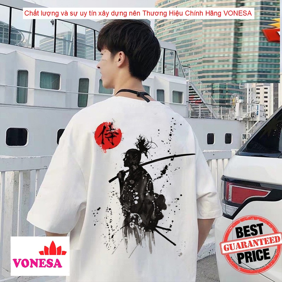 Áo Tay Lỡ Unisex Samurai Thư Pháp Cao Cấp | Samurai Japanese