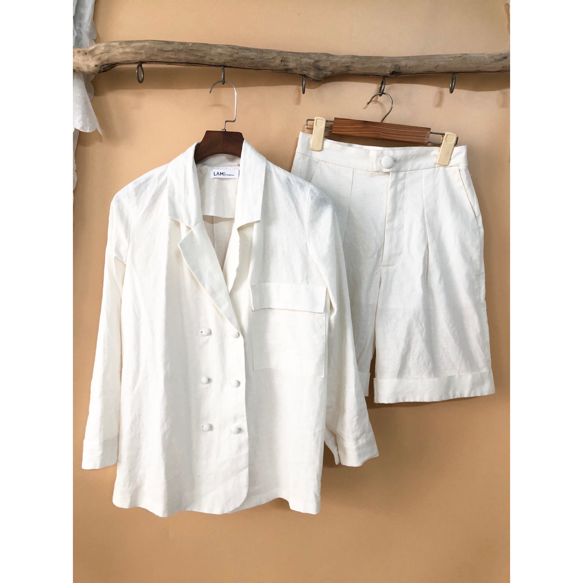 Set Blazer Vest Linen