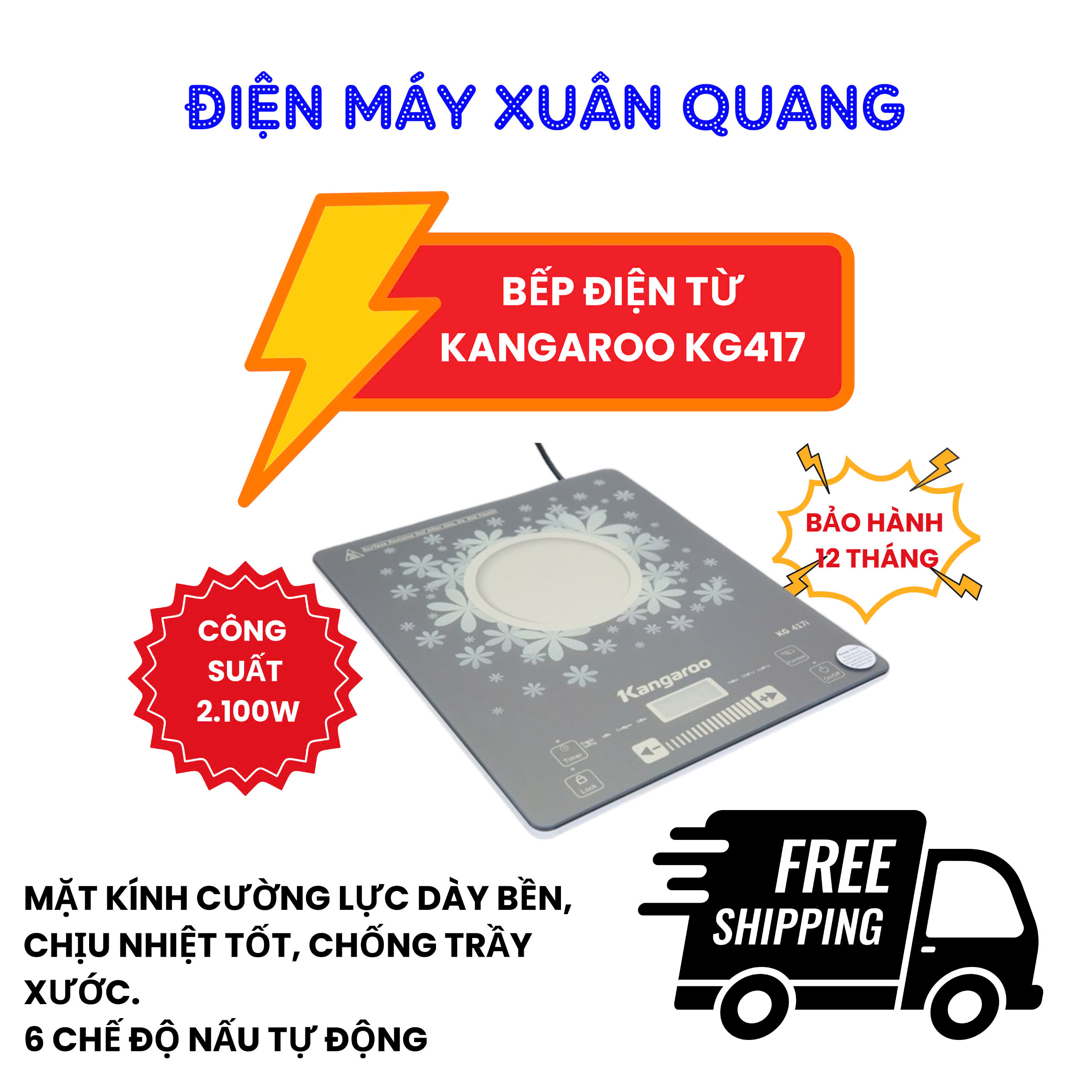  Bếp Điện Từ Kangaroo KG417 