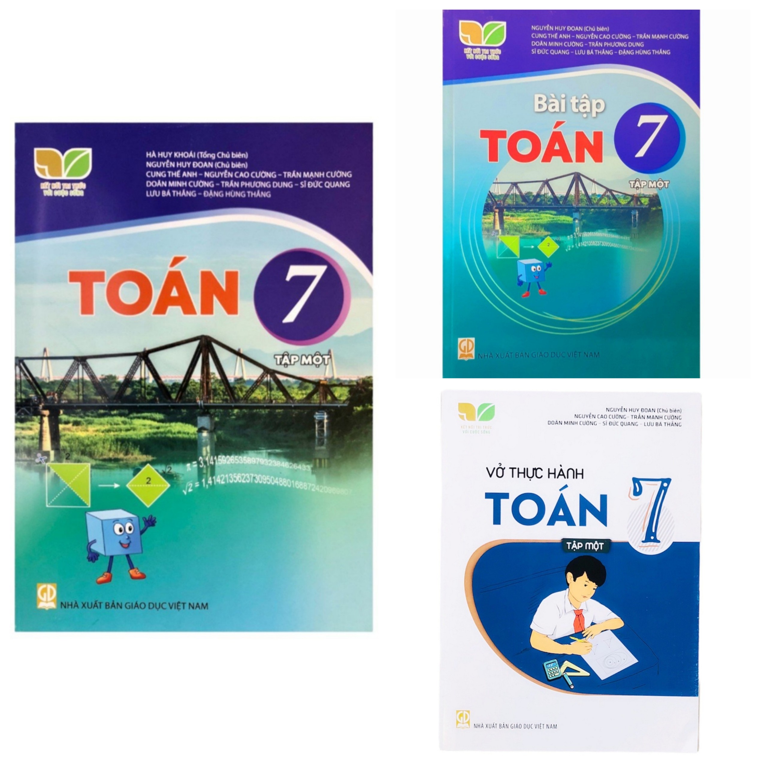 Edubook - Combo Toán lớp 7 tập 1 (Bộ 3 cuốn) Kết nối tri thức với cuộc sống