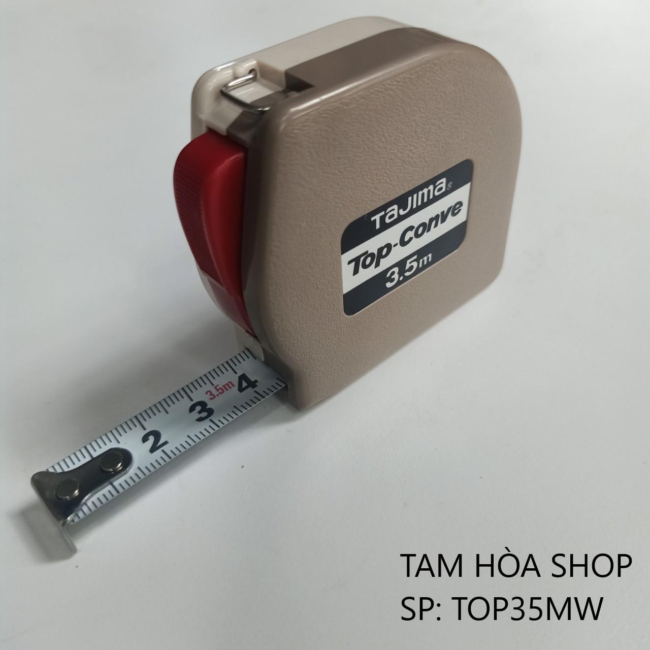 Thước kéo cao cấp  Tajima Top-Conve 3M5 dây trắng bản 13mm hệ mét