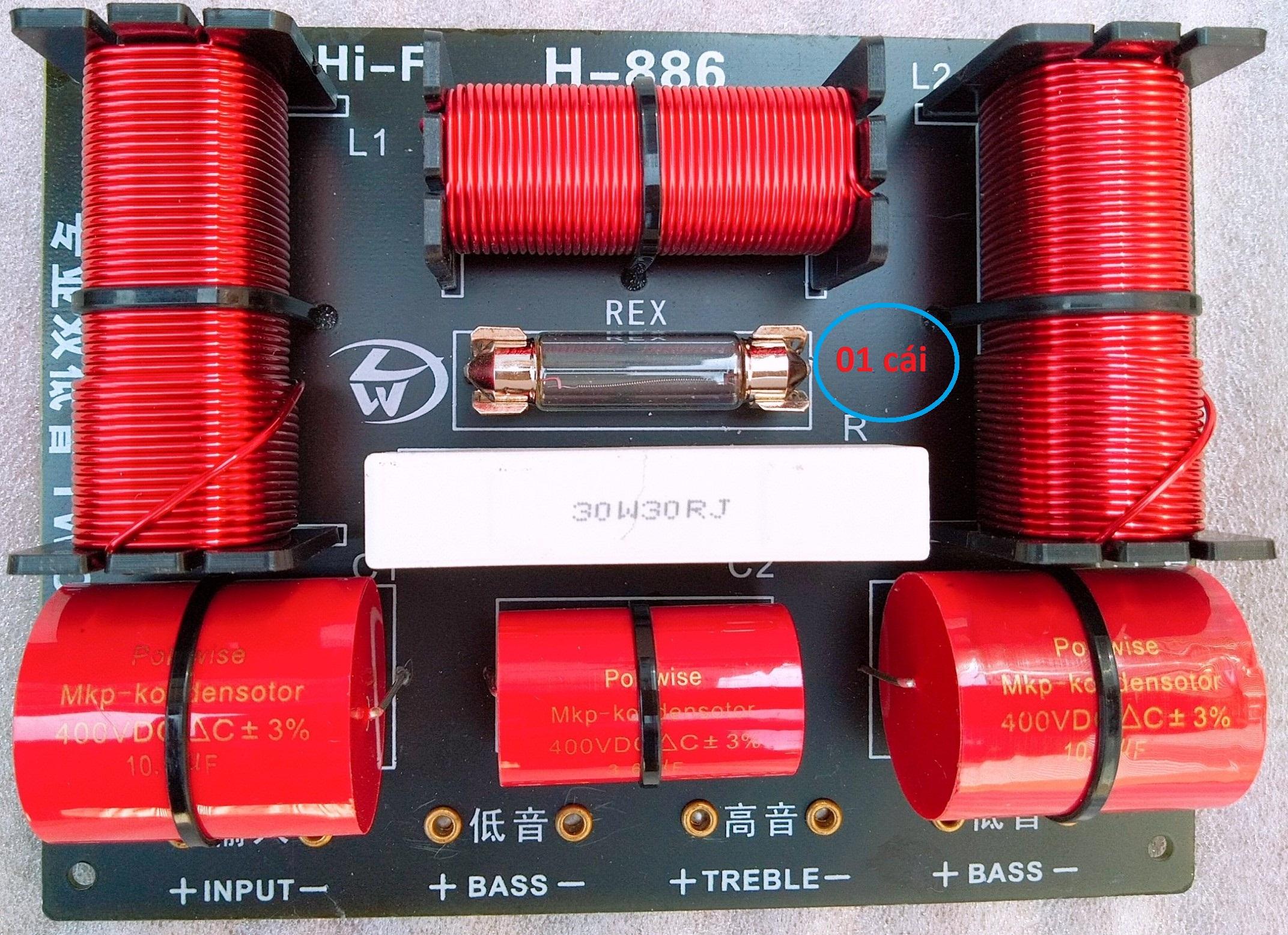 01 mạch phân tần 2 bass 1 treble lw h886 chất lượng - mạch phân tần full đôi