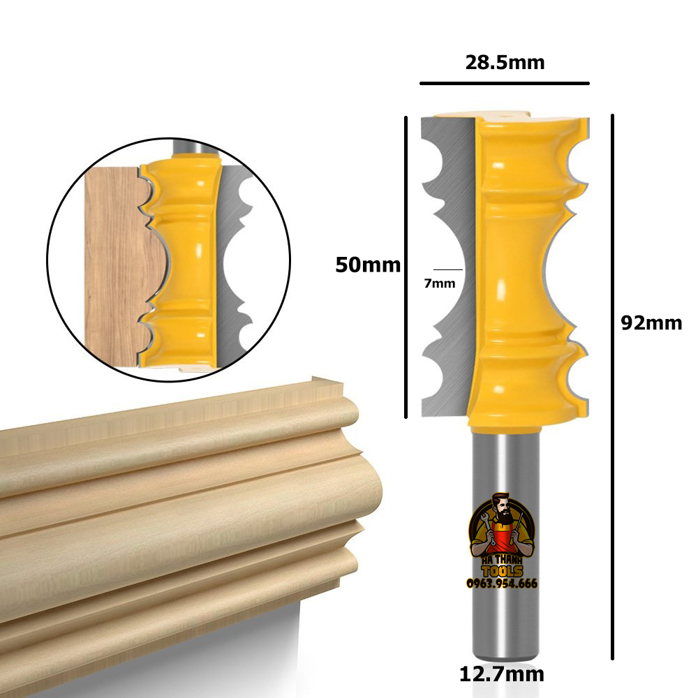Mũi soi chỉ gỗ - mũi phay phào chỉ 51mm