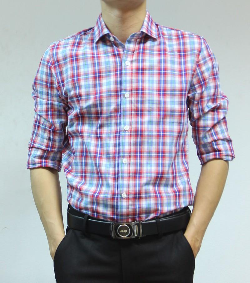 Áo sơ mi nam dài tay có big size màu trắng ms2007