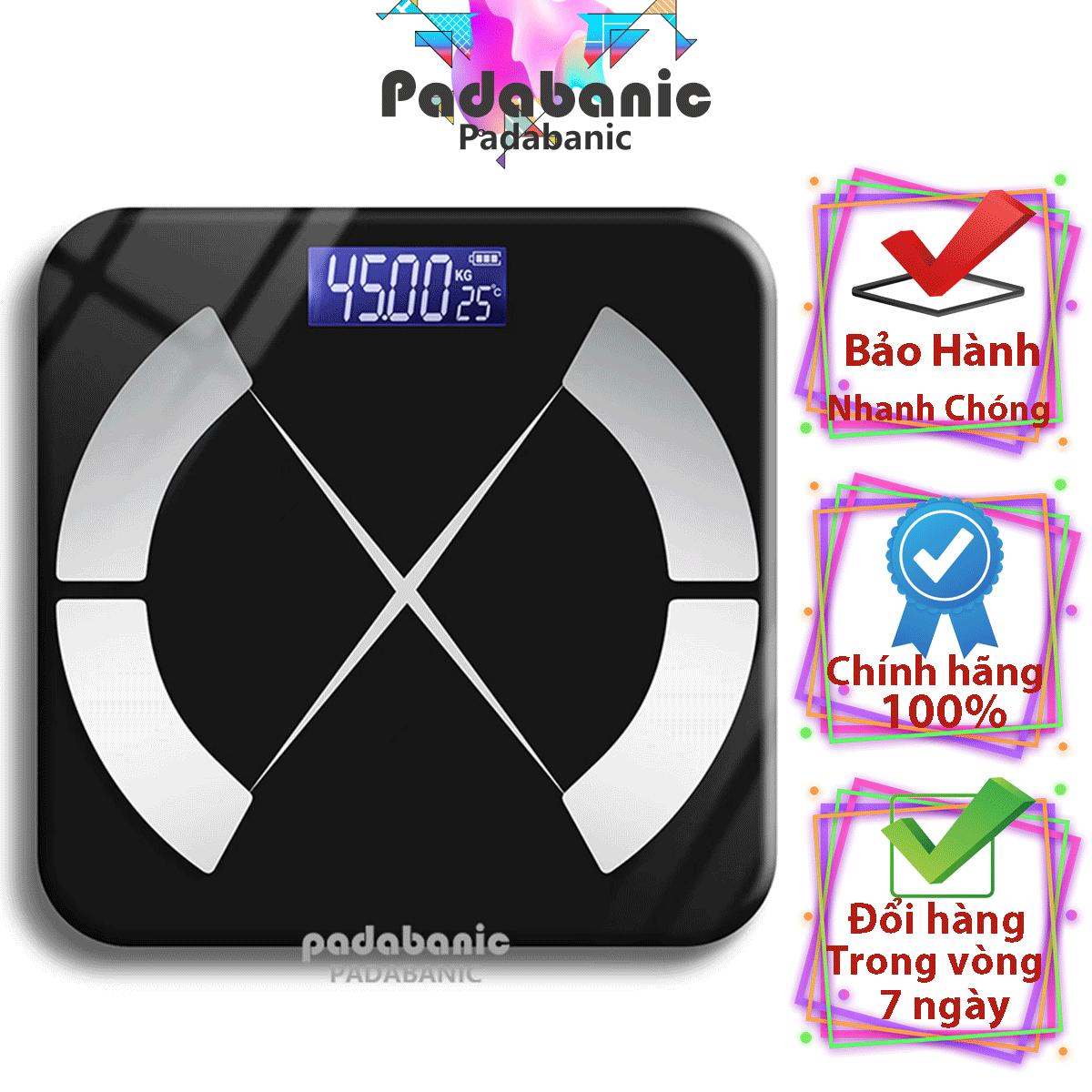 Cân Điện Tử Cân Sức Khỏe Thay PIn AAA Tiểu Chắc Chắn Ít Lỗi Mặt Kính Tráng Gương Max 180kg
