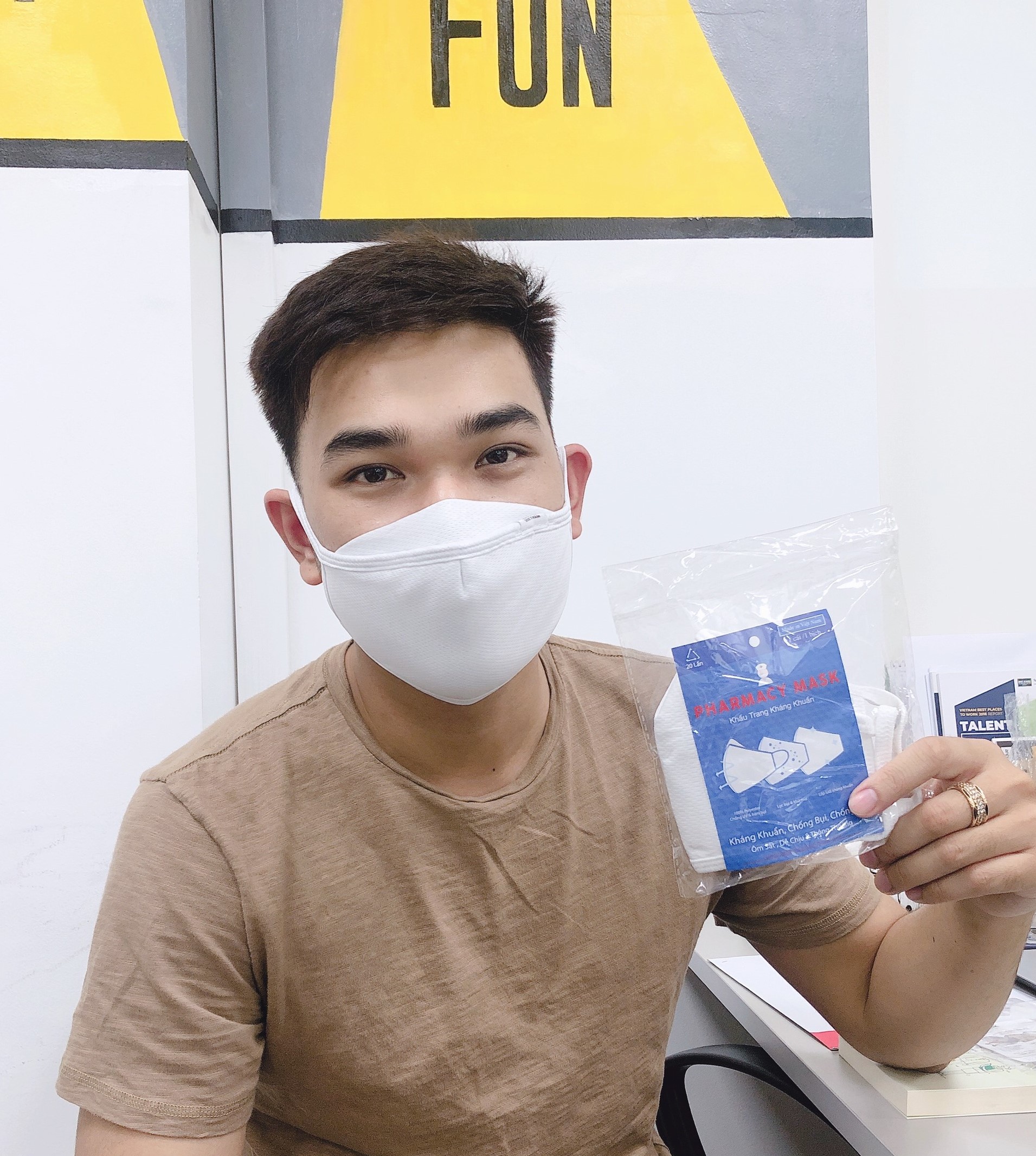 5 Cái khẩu trang vải kháng khuẩn Pharmacy mask
