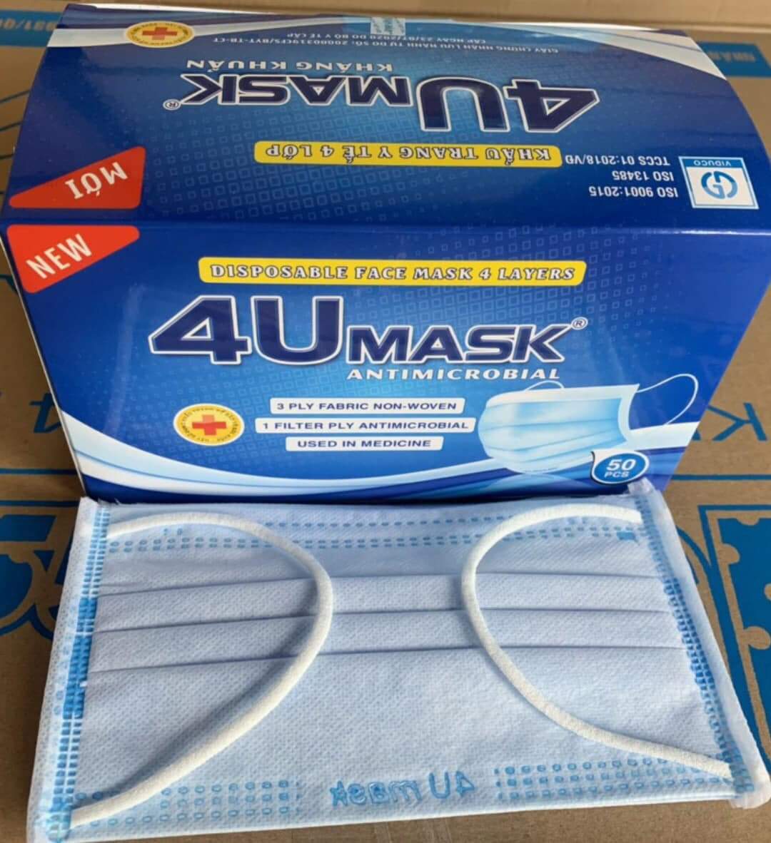 [HCM]Khẩu Trang Y tế 4 lớp cao cấp 4U MASK (Hộp 50 cái) - Sản phẩm cao cấp