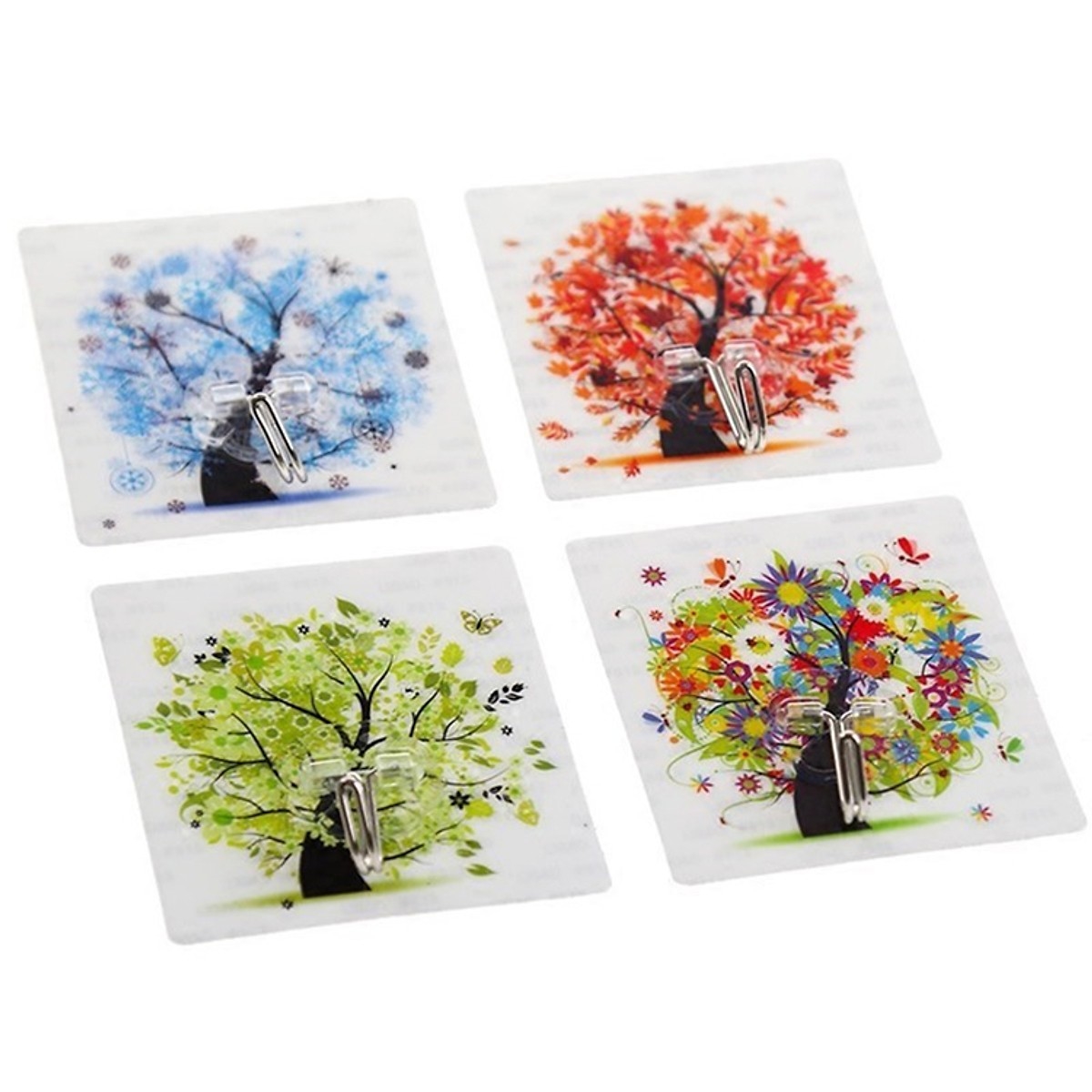 Bộ 10 Móc Dán Tường 3D Họa Tiết Siêu Đẹp Siêu Dính Chịu Lực Tốt