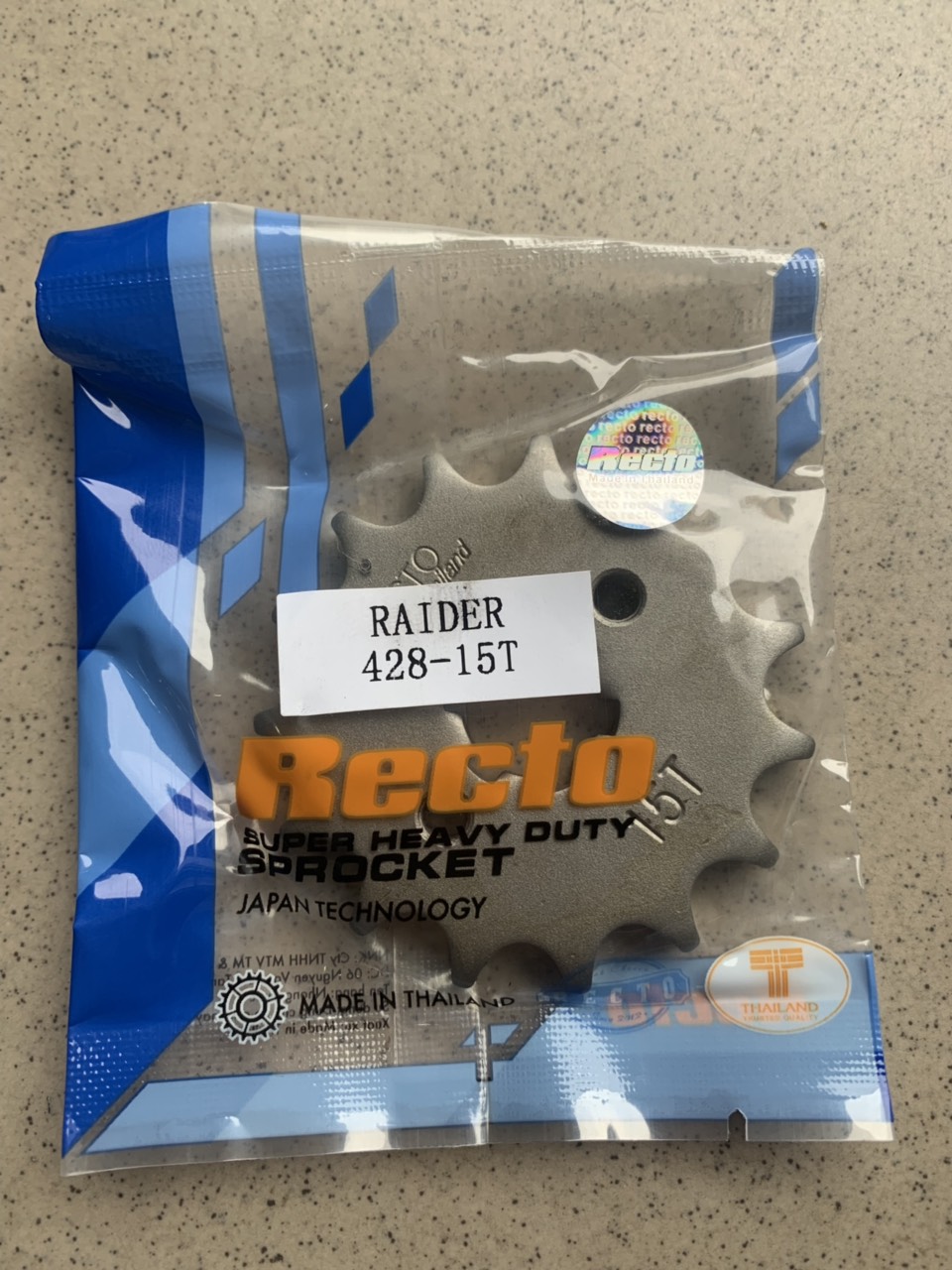 Nhông 15T xe raider hiệu recto