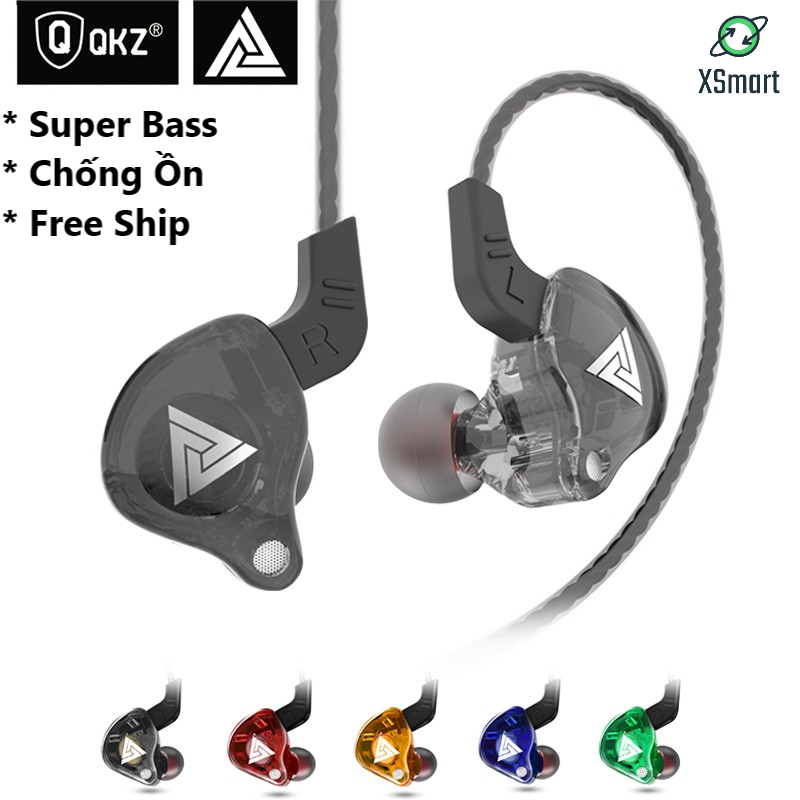 Tai nghe nhét tai chống ồn super bass ak6 âm thanh khủng có mic đàm thoại tương thích điện thoại samsung iphone xiaomi máy tính laptop máy tính bảng nghe nhạc edm nonstop cực đã với âm bass kép