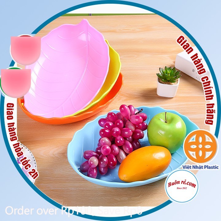 Xả sốc 3 ngày Đĩa nhựa hình lá Việt Nhật size nhỏ (MS:1241) đựng hoa quả, bánh kẹo, đồ ăn thiết kế mới lạ đẹp mắt -01226