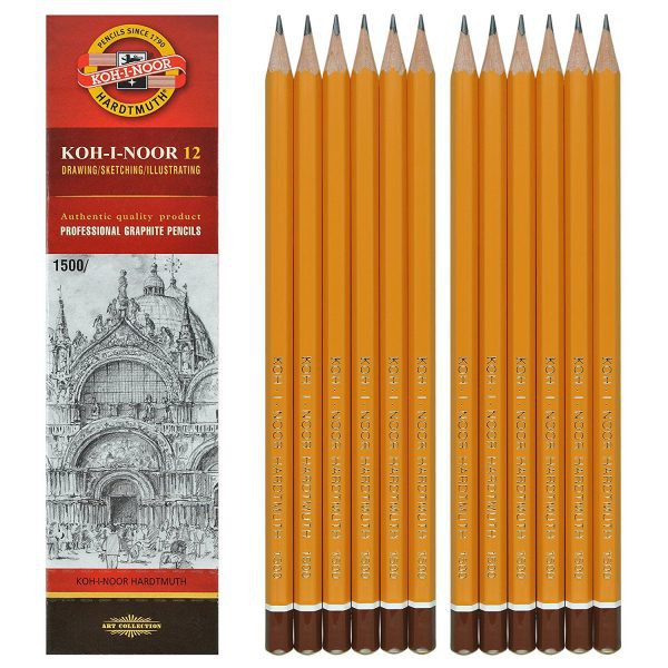 Bút chì tiệp, chì phác thảo koh-i-noor 1500 pencil chính hãng