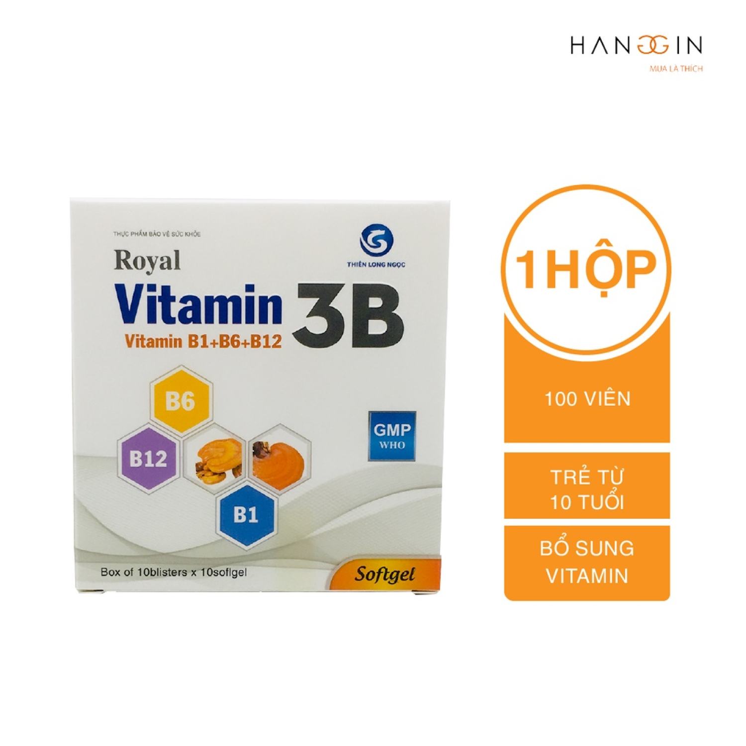 Vitamin 3B Cao Cấp ROYAL VITAMIN 3B 100 viên - Bổ Sung Vitamin B1, B6, B12 Bồi Bổ Cơ Thể