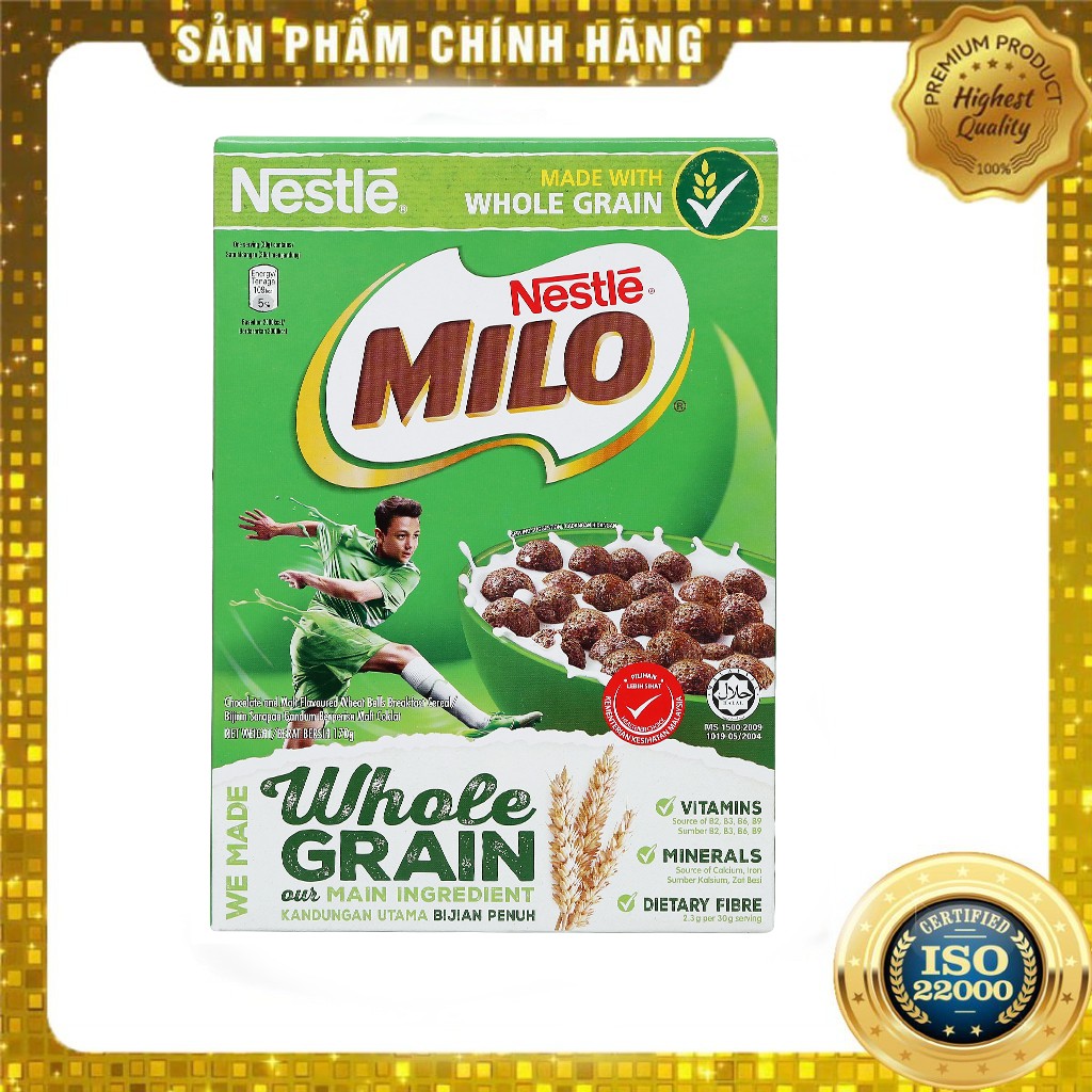 Ngũ cốc Nestlé Milo vị socola hộp 170g