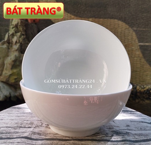 BÁT TÔ SỨ TRẮNG BÁT TRÀNG ĐỰNG CANH CHÉN TÔ SỨ ĐẸP CAO CẤP ĐỰNG THỨC ĂN