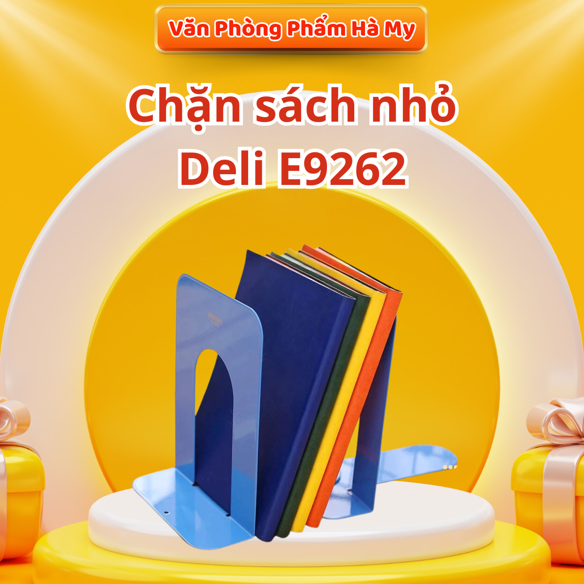 2 cái chặn sách vở deli e9262 chất liệu cao cấp, bền đẹp