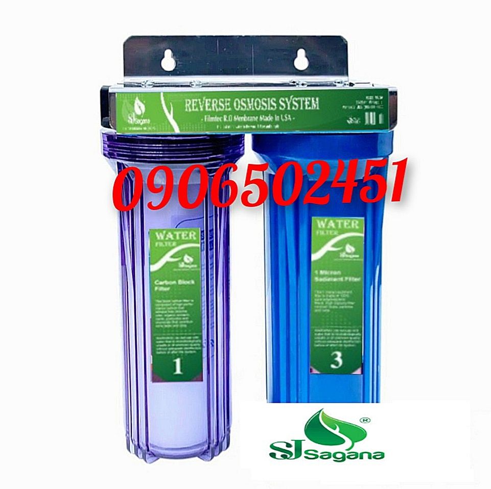 [HCM]Bộ lọc nước sinh hoạt - bộ lọc thô đầu nguồn 2 cấp ly 10 Inch Chuẩn