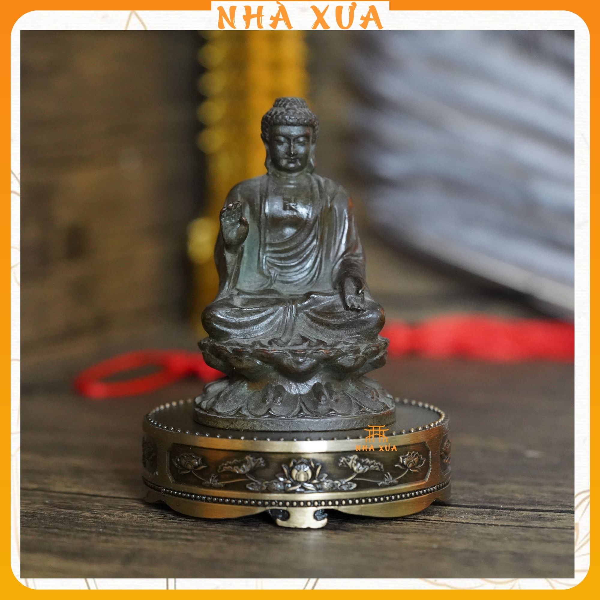 Đế để tượng phật - đôn tượng phật - đôn lư xông trầm - đồ thờ cúng - vật phẩm phong thủy nhà xưa