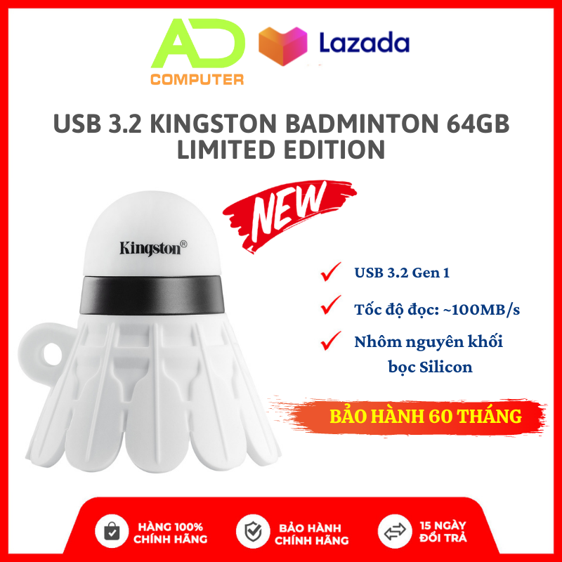 Usb 3.2 kingston badminton 64gb limited edition dtbmta/64gb - bảo hành chính hãng 5 năm