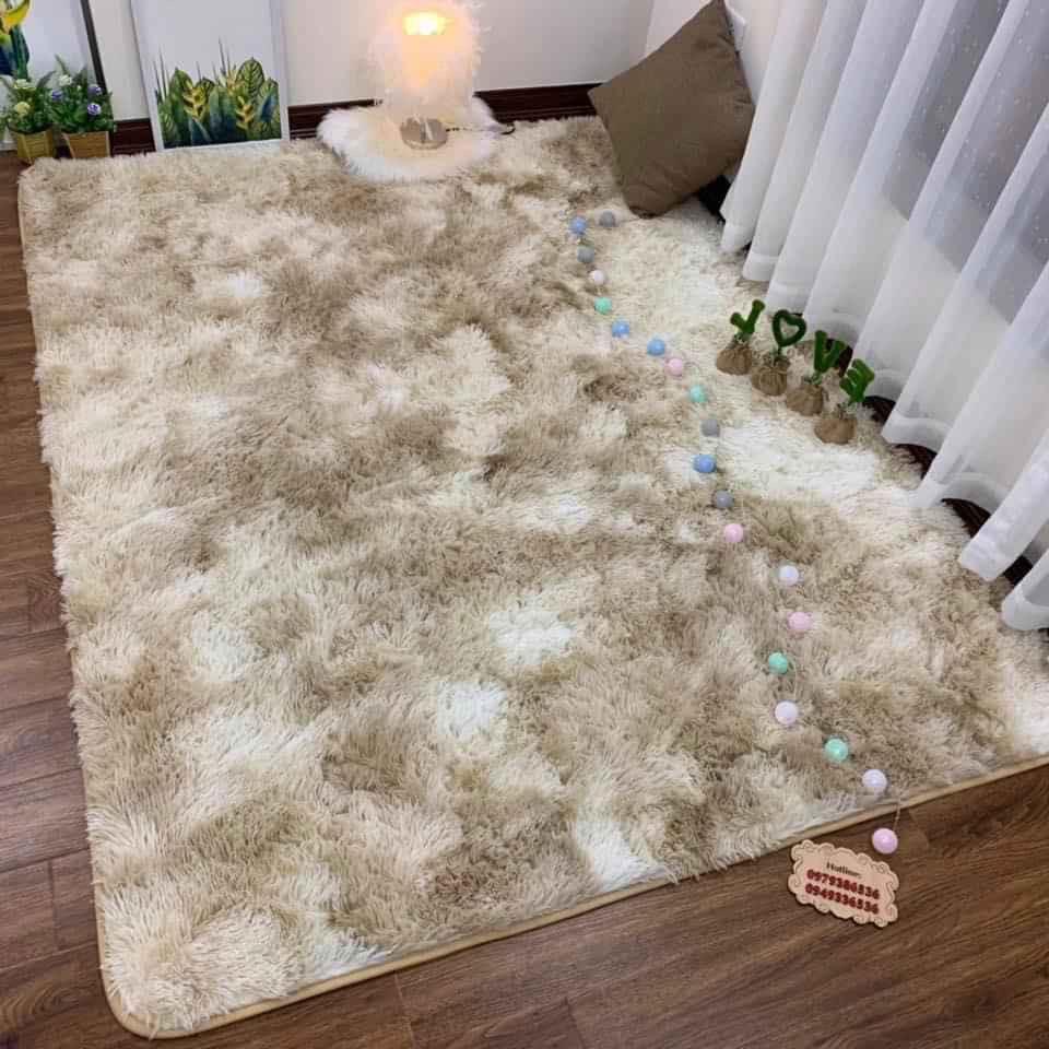 Thảm Lông Xù - Thảm Lông Trải Sàn Phòng Khách 1m6x2m, Phong Cách Châu Âu