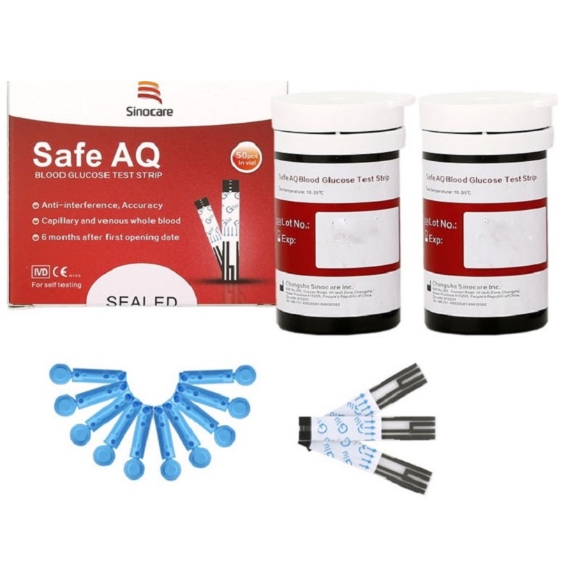 Hộp 50 que thử đường huyết Sinocare Safe AQ