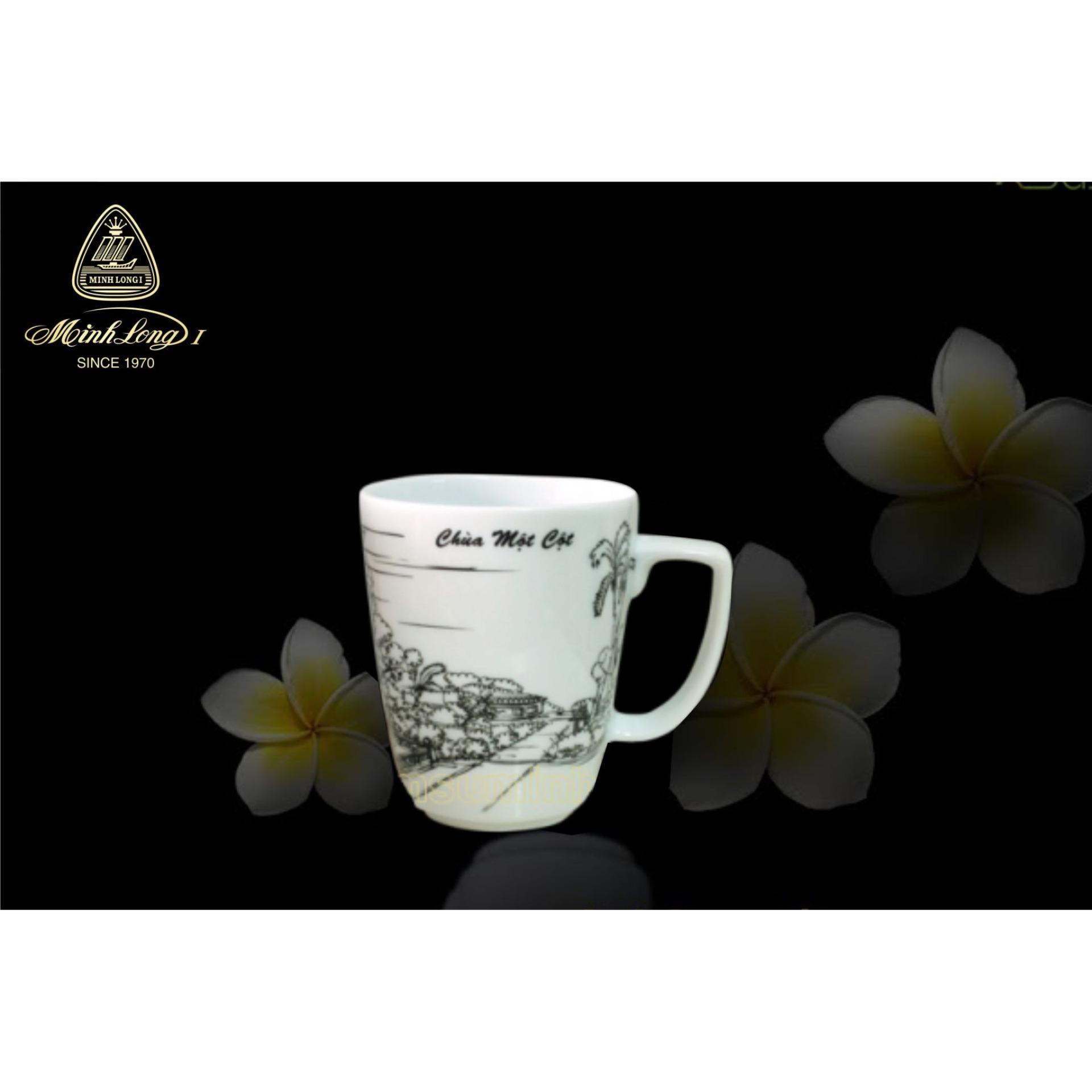 Ca trà Minh Long 0.36 L có quai vuông T Chùa Một Cột có thể dùng để uống cafe