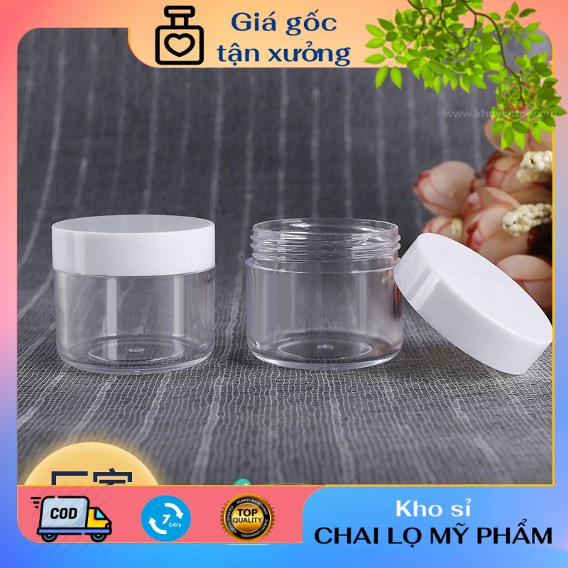 Hũ nhựa 20g nắp trắng / Hũ chiết kem / chai lọ chiết mỹ phẩm