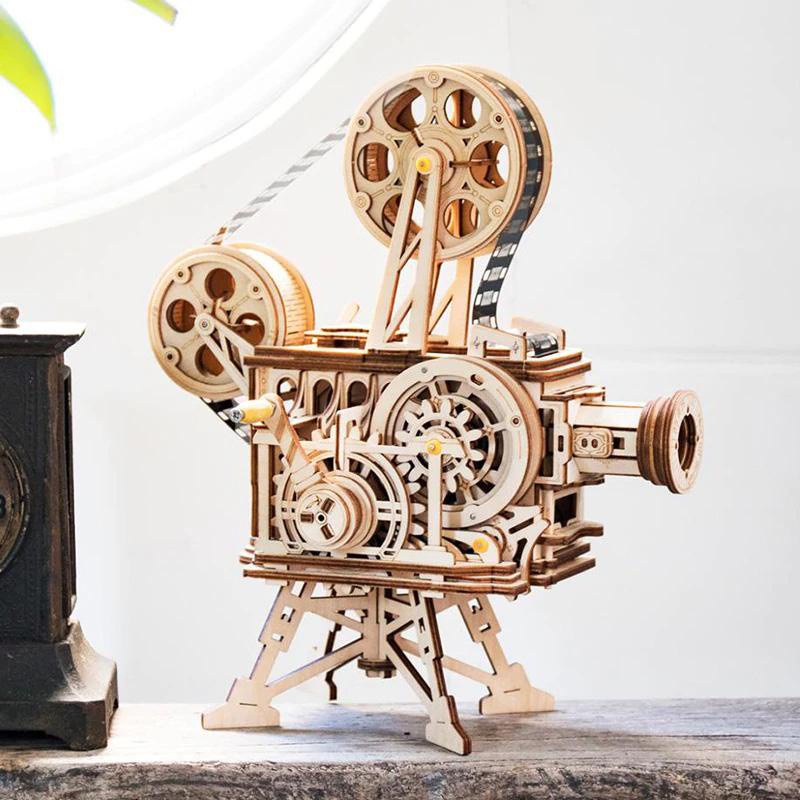 Mô Hình 3D Gỗ Chuyển Động Robotime Máy Chiếu Phim (Vitascope) LK601