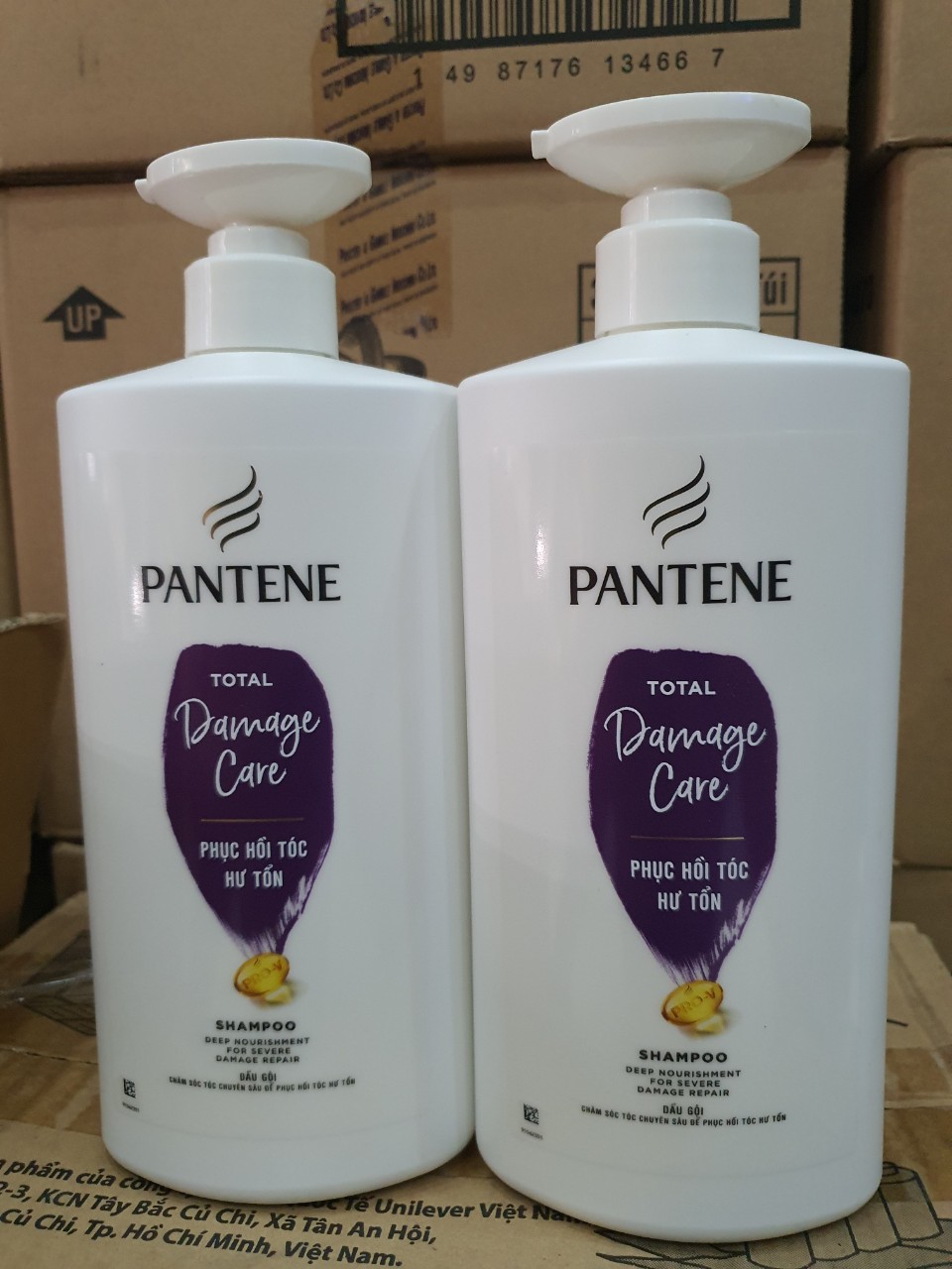 COMBO 2 CHAI DẦU GỘI PANTENE 650ML PHỤC HỒI HƯ TỔN HSD 2027
