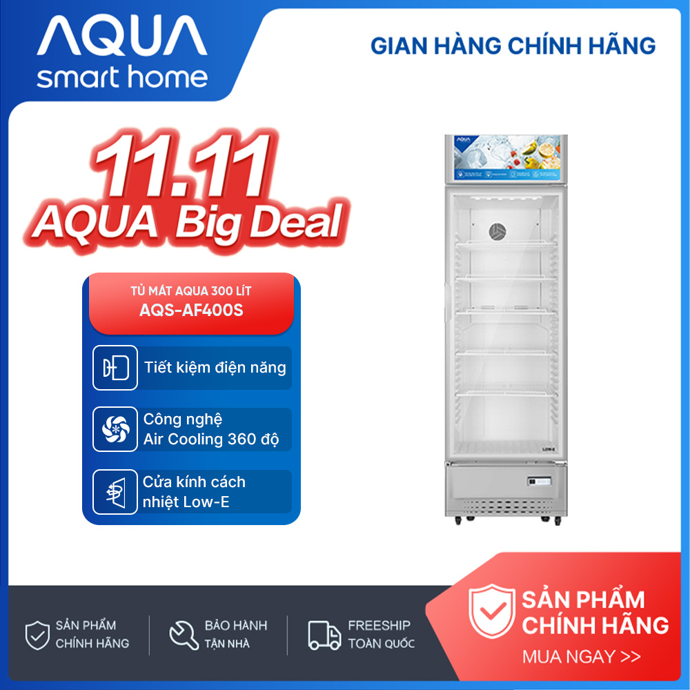 Tủ mát Aqua 300 Lít AQS-AF400S
