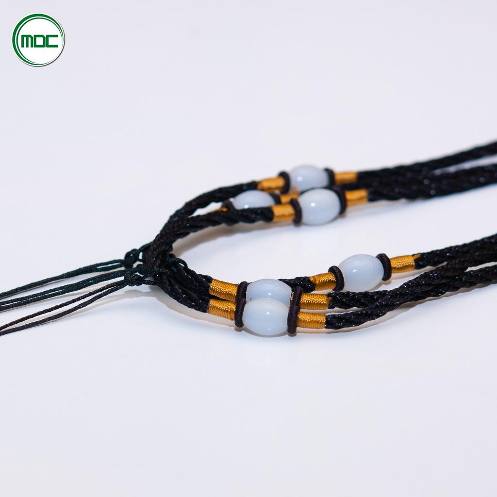 Giá sốc - combo 03 dây đeo cổ phối hạt màu đen màu đỏ màu đỏ rượu màu nâu dài 30cm