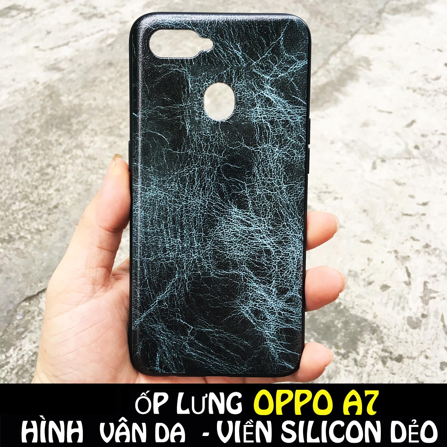Ốp lưng hình vân da dành cho oppo a7