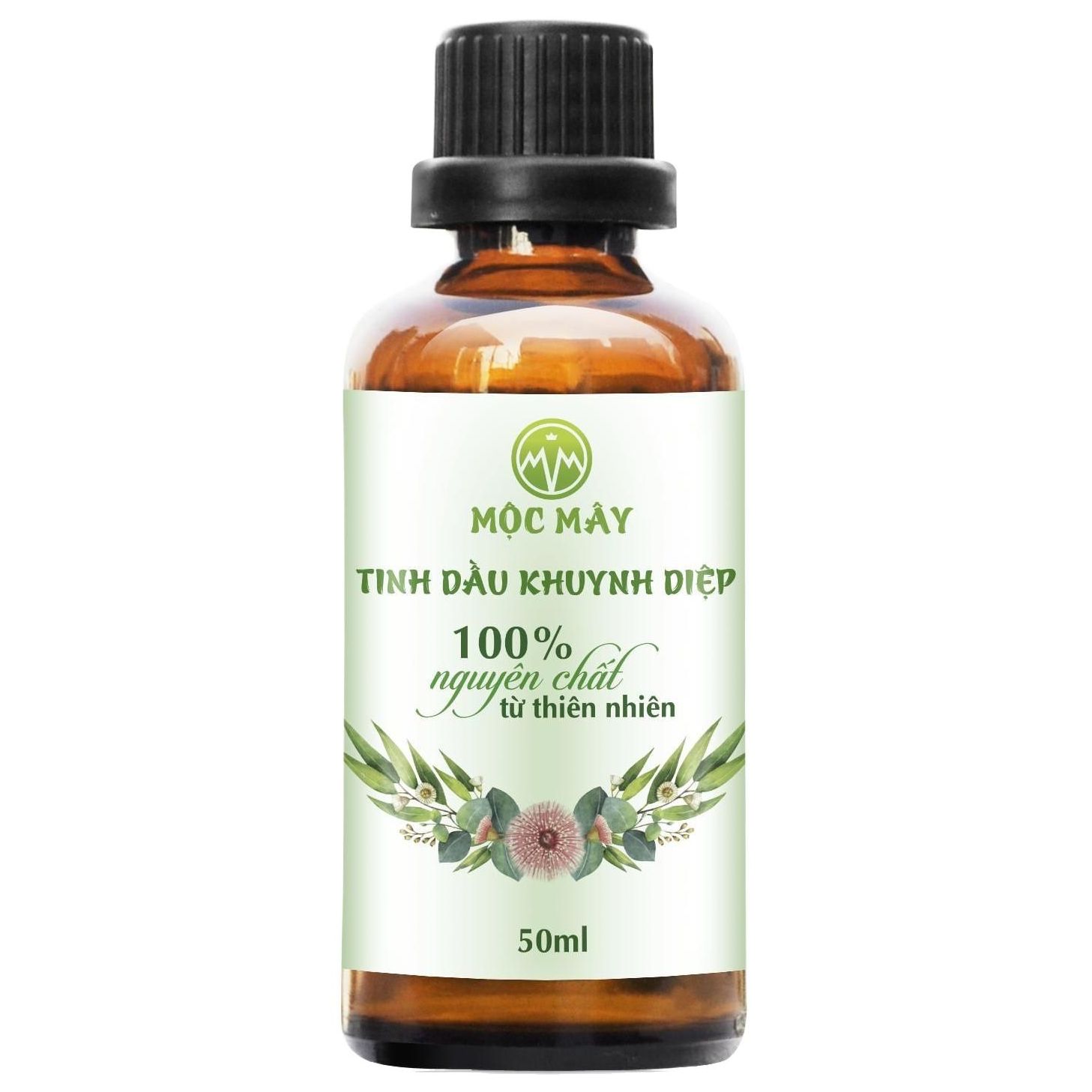 Tinh dầu khuynh diệp (bạch đàn) chai 50ml nguyên chất Mộc Mây - tinh dầu nguyên chất từ thiên nhiên (có kiểm định bộ y tế, chất lượng vượt trội)
