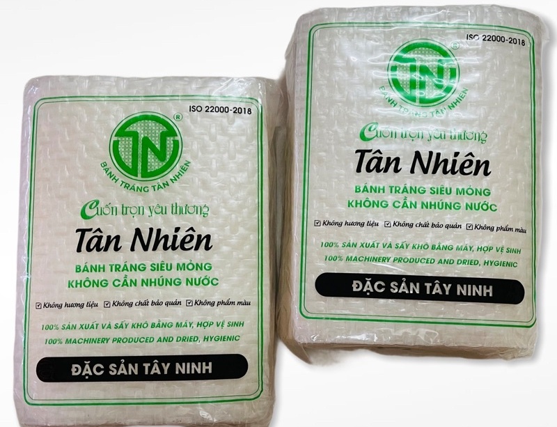  2 xấp bánh tráng mỏng TÂN NHIÊN cuốn rau sống đặc sản Tây Ninh 
