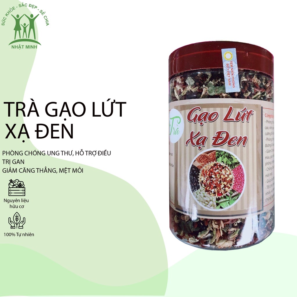 Trà Gạo Lứt Xạ Đen, Trà Gạo Lứt mix 8 vị giúp thanh lọc cơ thể, giảm cân, mỡ bụng rất tốt - 500g