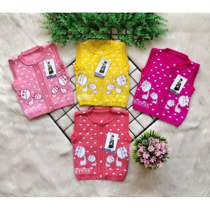 Áo gile len họa tiết cho bé gái 3-9kg /Hàng đẹp, nhiều mẫu